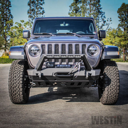 WESTIN AUTOMOTIVE 18-C WRANGLER JL(EXCL 2018 JK) WJ2 STUBBY FRONT BUMPER W/LED LIGHT BAR MOUNT 59-80085